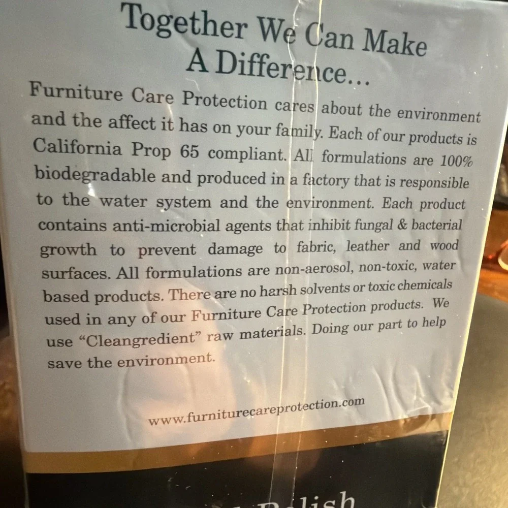 FCP Furniture Care Protection Kit Leather Fabric Wood New Sealed